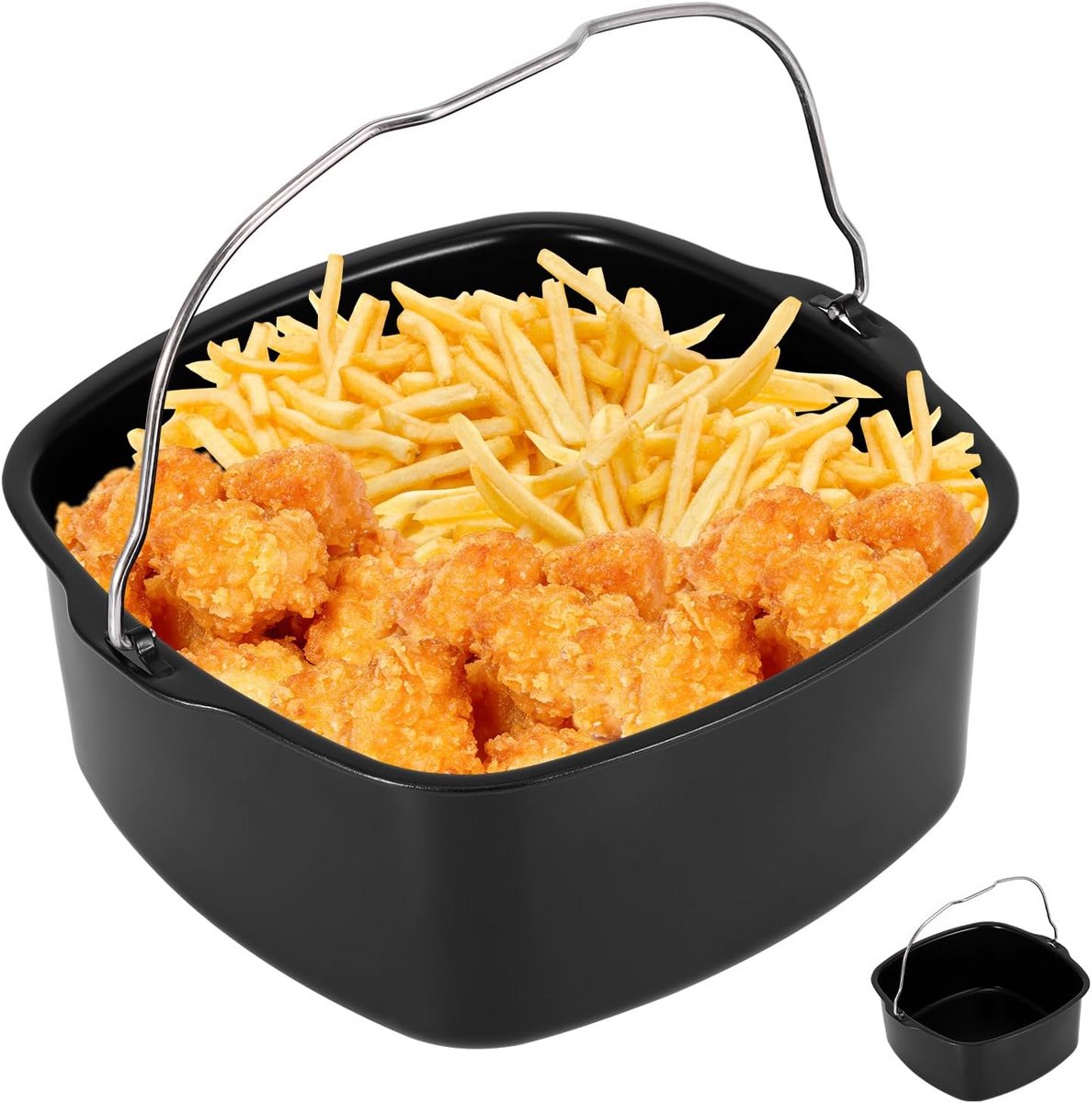 7 Inch Airfryer Taartvorm - Herbruikbare Bakvorm voor Heteluchtfriteuse (5L+ Modellen)