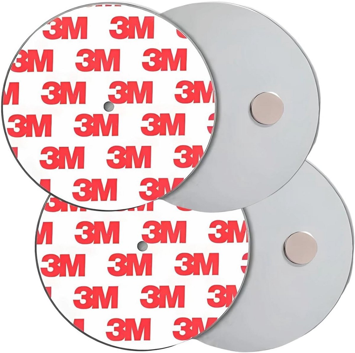 Rookmelder Magneethouder - 5 Stuks - Zelfklevend - Ø 40 mm - Snelle Montage Zonder Boren
