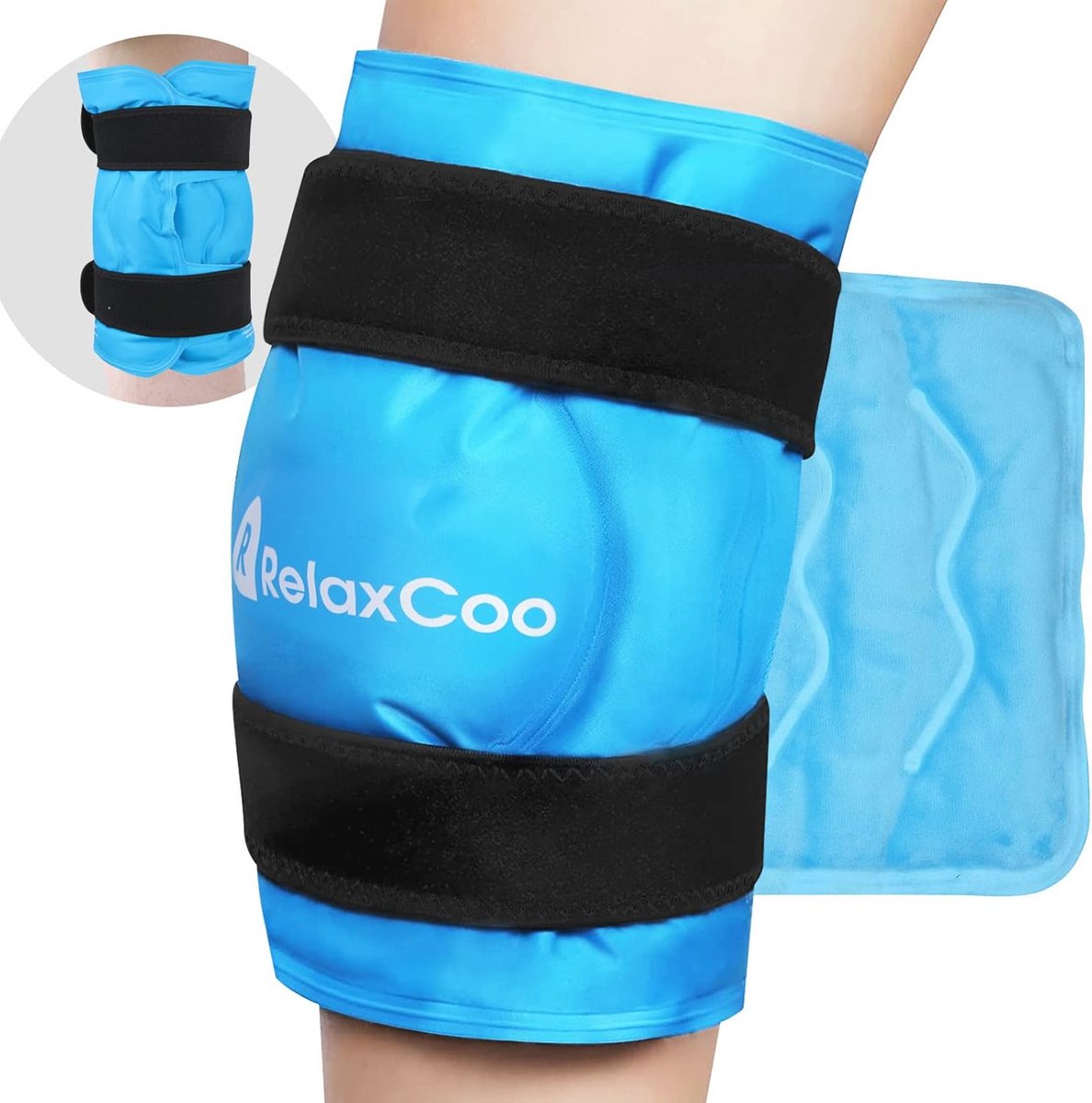 XXL Knie IJszak - Herbruikbare Gel IJscompress met Wrap voor Pijnverlichting en Zwelling na Kniechirurgie