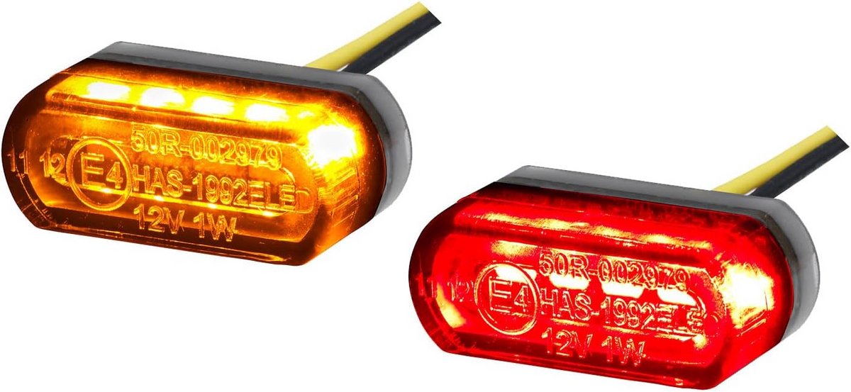 Universele Mini LED Knipperlichten voor Motorfiets - 3-in-1 functie met E-keurmerk
