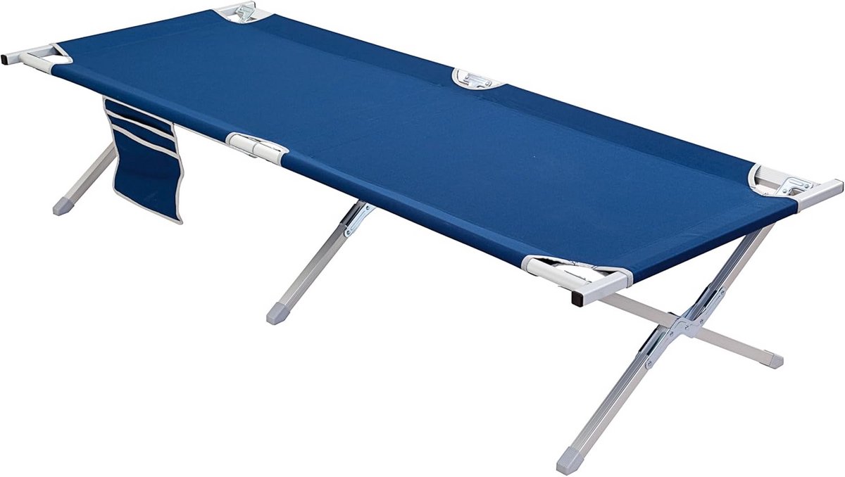 Outdoor COT campingbed blauw - Inklapbare ligstoel voor kamperen