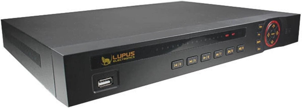 Lupus - LE 918 voor 8 ONVIF compatibele IP-camera's, 4K, Duitse fabrikant + ondersteuning, iOS + Android app, MacOS en Win software