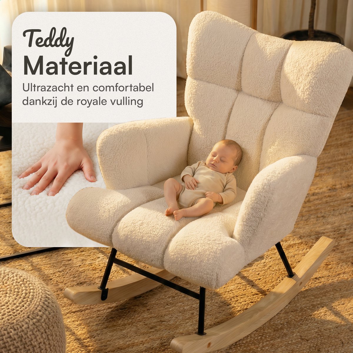 Flowsense Flowsense Teddy Wit Schommelstoel - afbeelding 4
