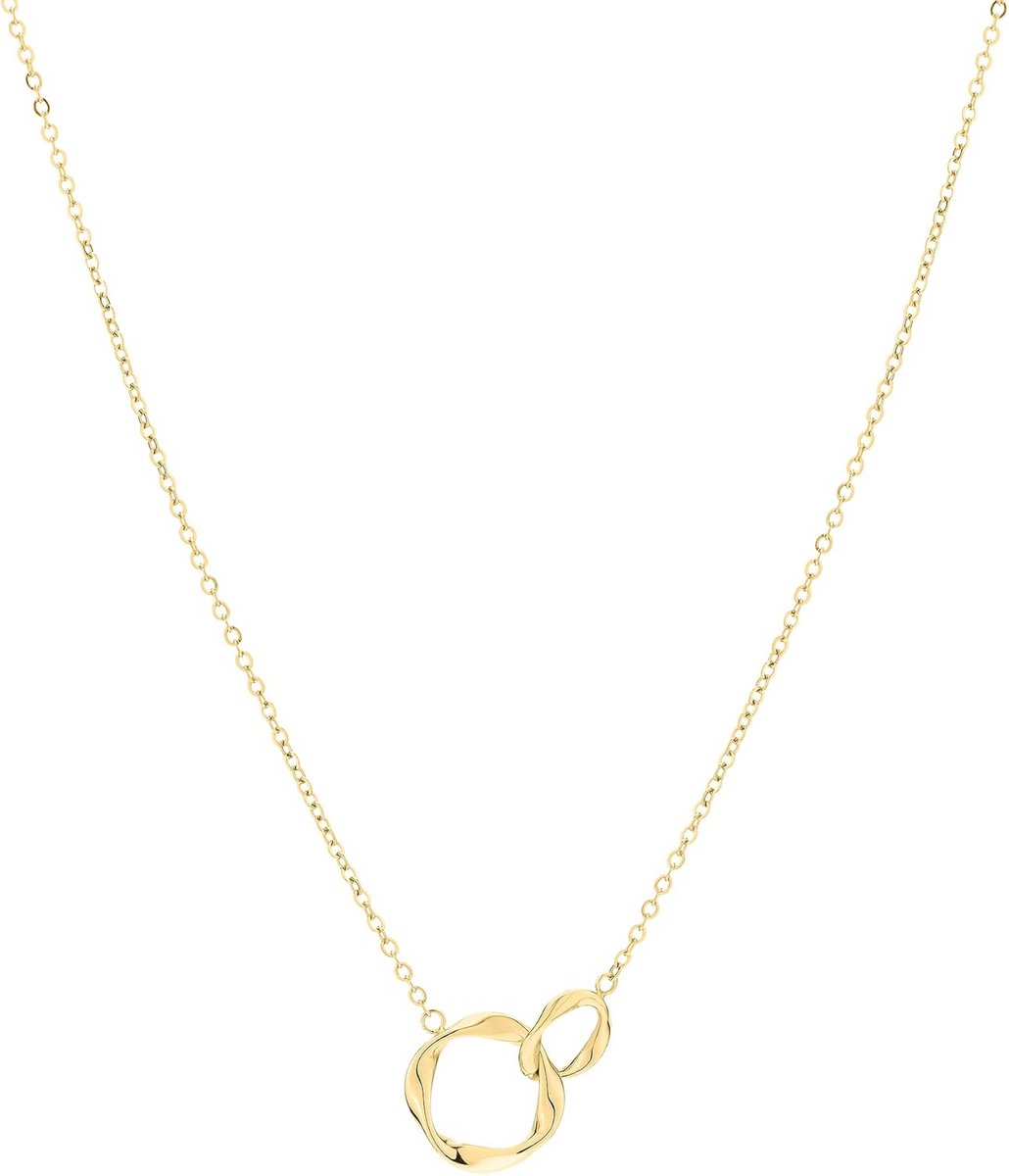 Halsketting Infinity RVS Goudkleurig - Verstelbaar en Tijdloos Collier