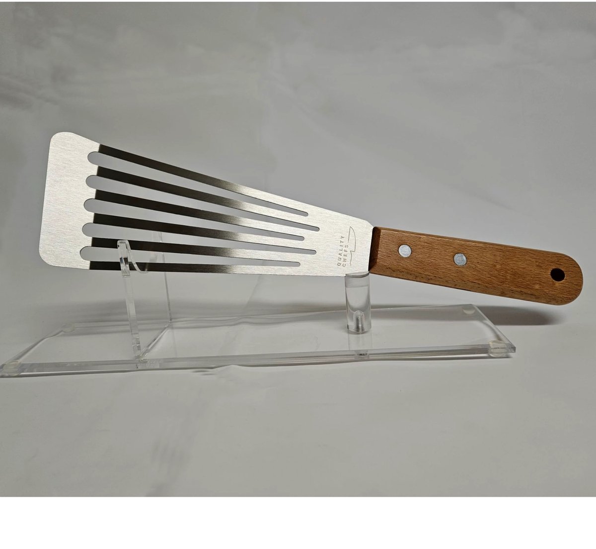 Qualitychefs visspatel met beukenhouten handvat – 19 cm Lemmet