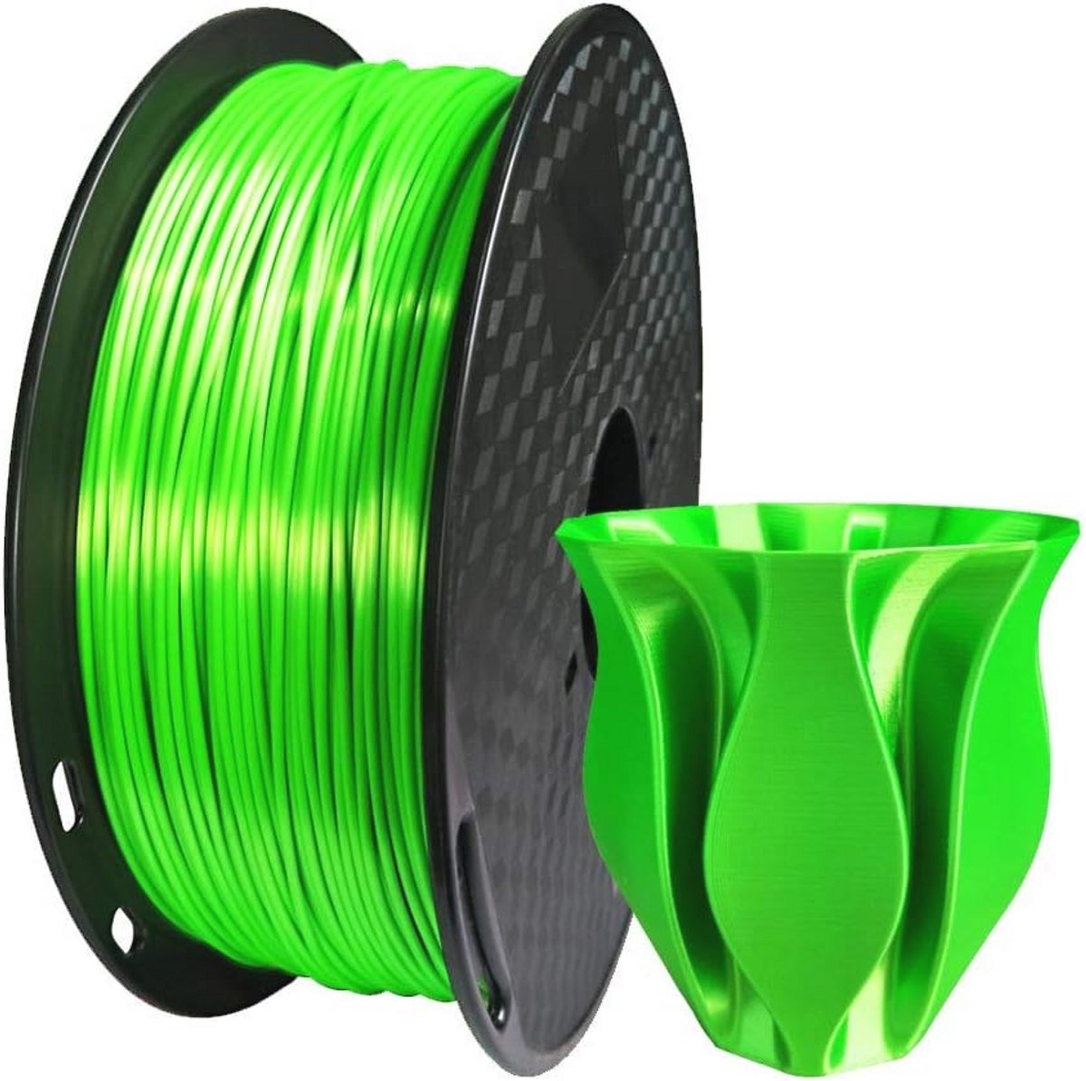 Zijdeachtig PLA-filament 1,75 mm - Lichtgroen 1 kg voor 3D-printers