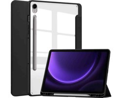 imoshion Tablet Hoes - Geschikt voor Samsung Galaxy Tab S9 11.0 inch / Galaxy Tab S10 FE / Galaxy Tab S10 Lite / Galaxy Tab S9 11.0 inch FE - Trifold Hardcase Bookcase - Zwart