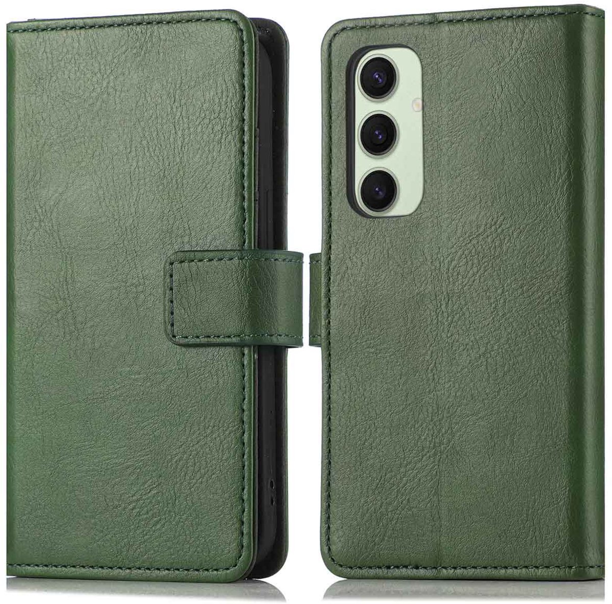 imoshion Hoesje - Geschikt voor Samsung Galaxy S24 FE - Luxe Bookcase - Groen