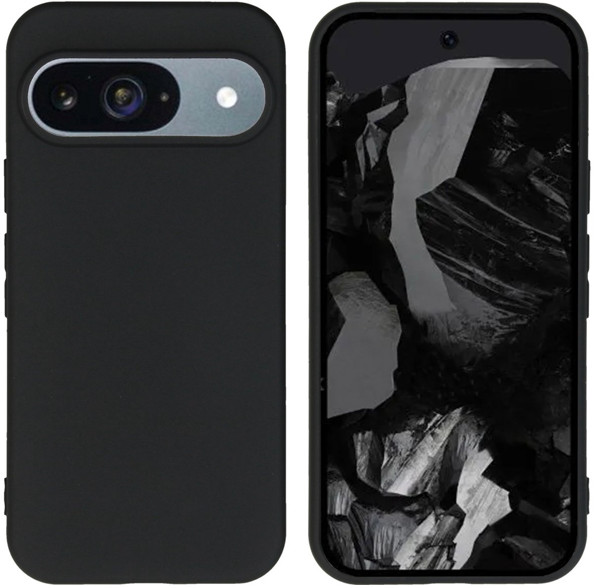 imoshion Hoesje - Geschikt voor Google Pixel 9 / Google Pixel 9 Pro - Color Backcover - Zwart
