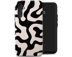 Selencia Hoesje - Geschikt voor Samsung Galaxy A34 (5G) - Backcover - Art Wave Black