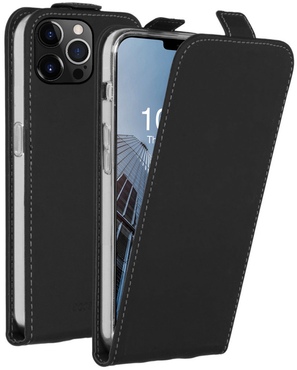 Accezz Flipcase iPhone 13 Pro - Zwart