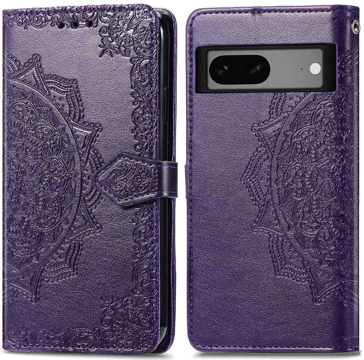 imoshion Hoesje - Geschikt voor Google Pixel 7a - Mandala Bookcase - Paars