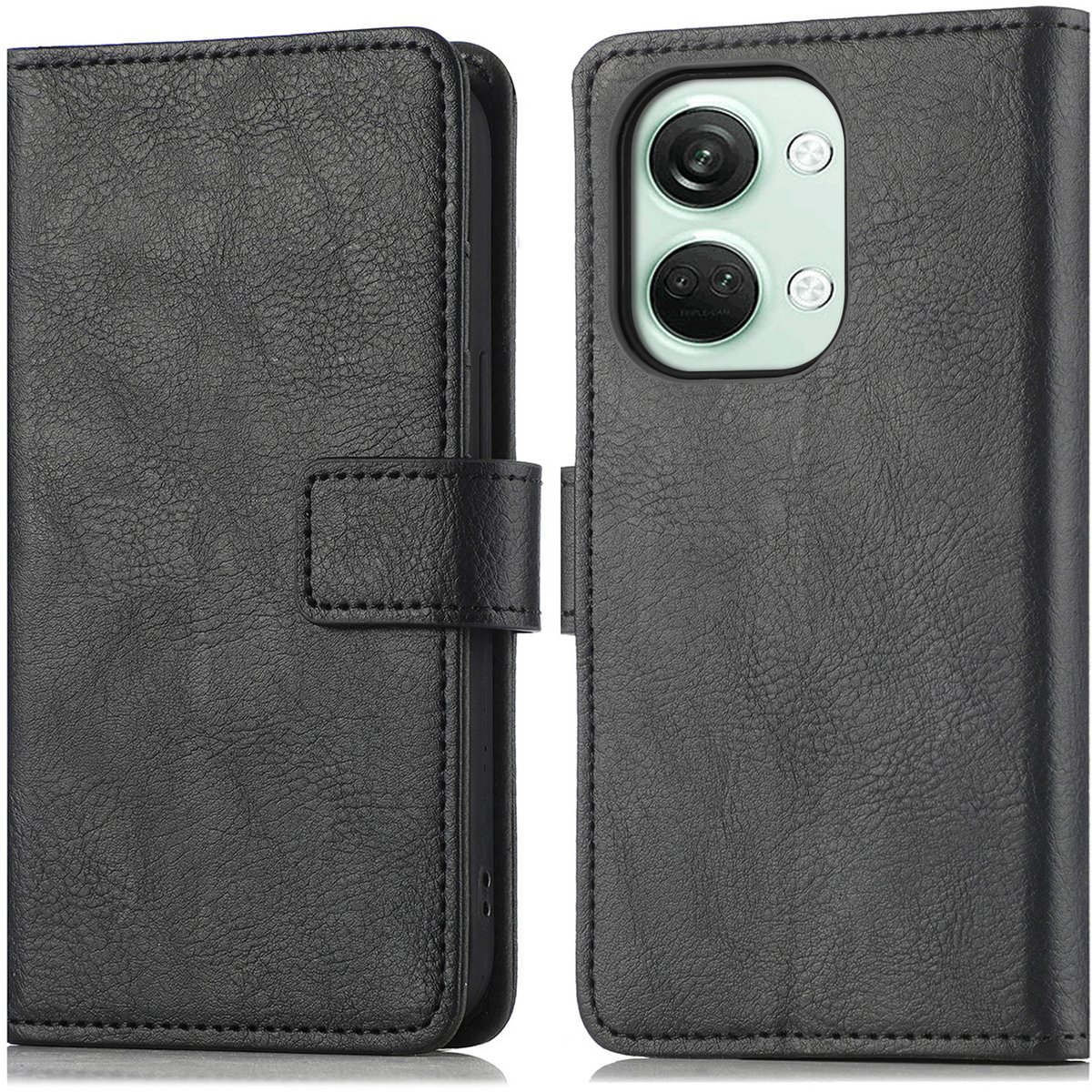 imoshion Hoesje - Geschikt voor OnePlus Nord 3 - Luxe Bookcase - Zwart