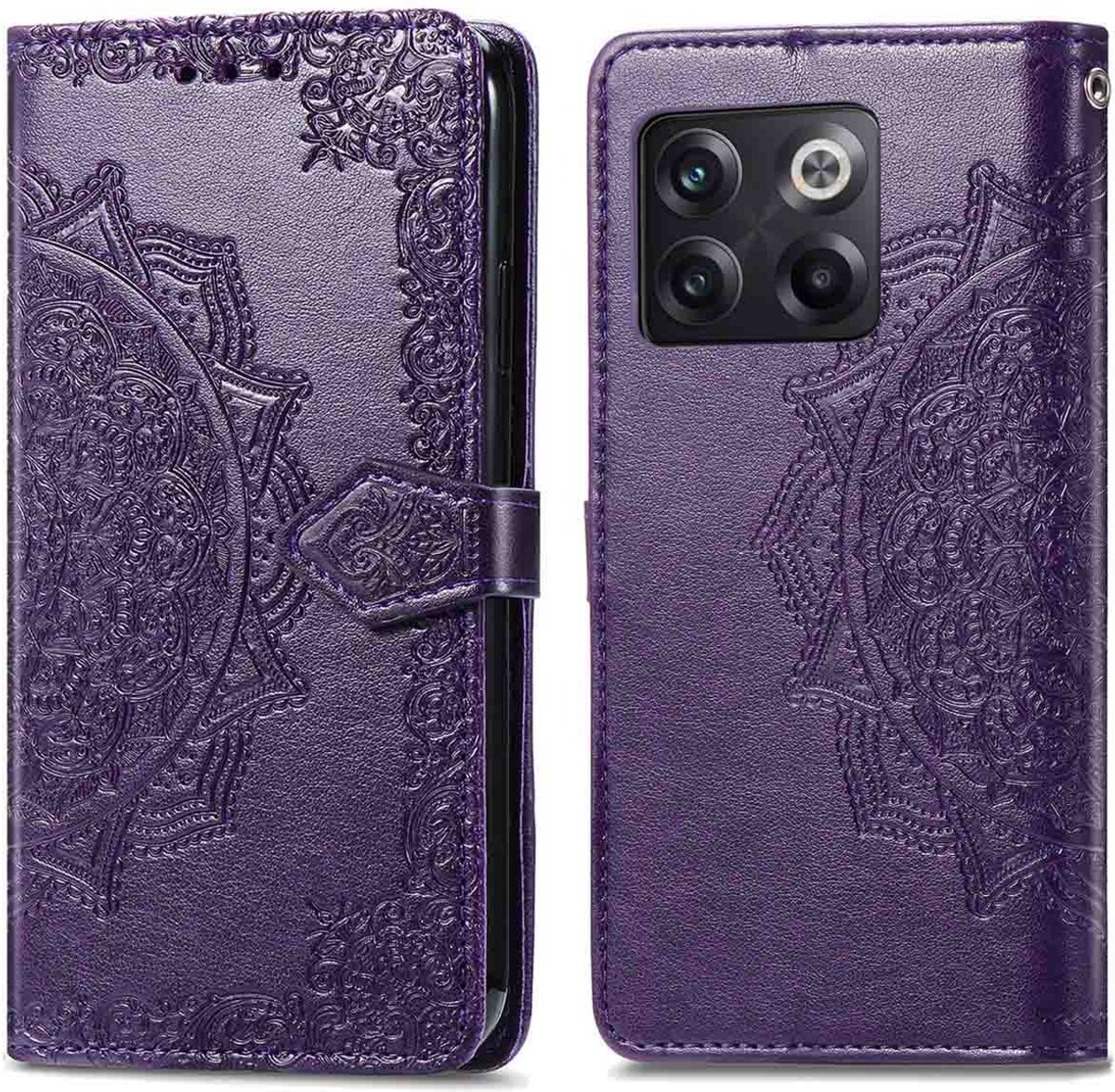 imoshion Hoesje - Geschikt voor OnePlus 10T - Mandala Bookcase - Paars