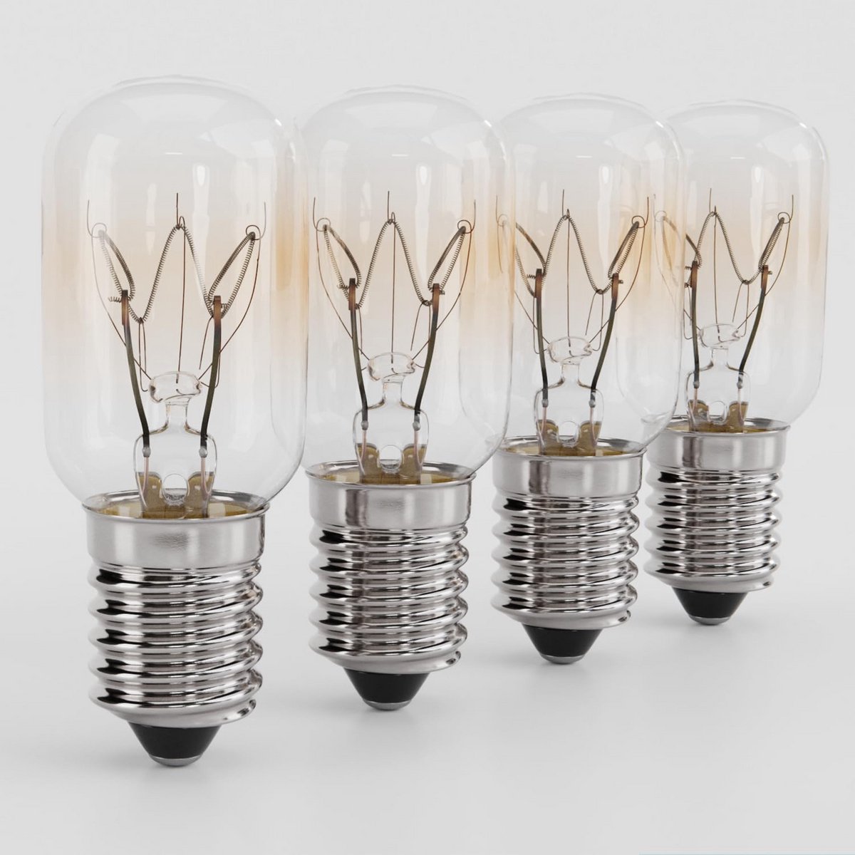 Koelkastlamp E14 15W Warmwit 4 Stuks voor Vrieskist, Afzuigkap en Naaimachine