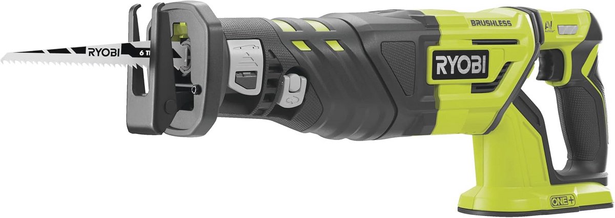 Ryobi r18rs7 – 0 reciprozaag one + 18v borstelloos, zonder accu, 0W, 18V, groen, standaard, estándar