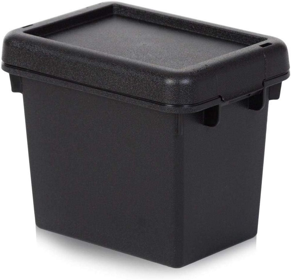 Zwarte Recycling Prullenbak 2,3L - Stevige Afvalbak met Deksel - Compact Formaat
