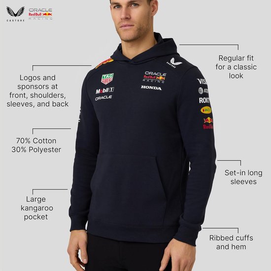 Officiële Team Hoodie Formule 1 Blauw Unisex - Comfortabele Racing Fansweatshirt — afbeelding 5