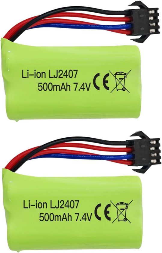 1Pcs 7.4V 500Mah Sm - 4P Plug Li-Batterie Avec Câble De Charge Usb Pour