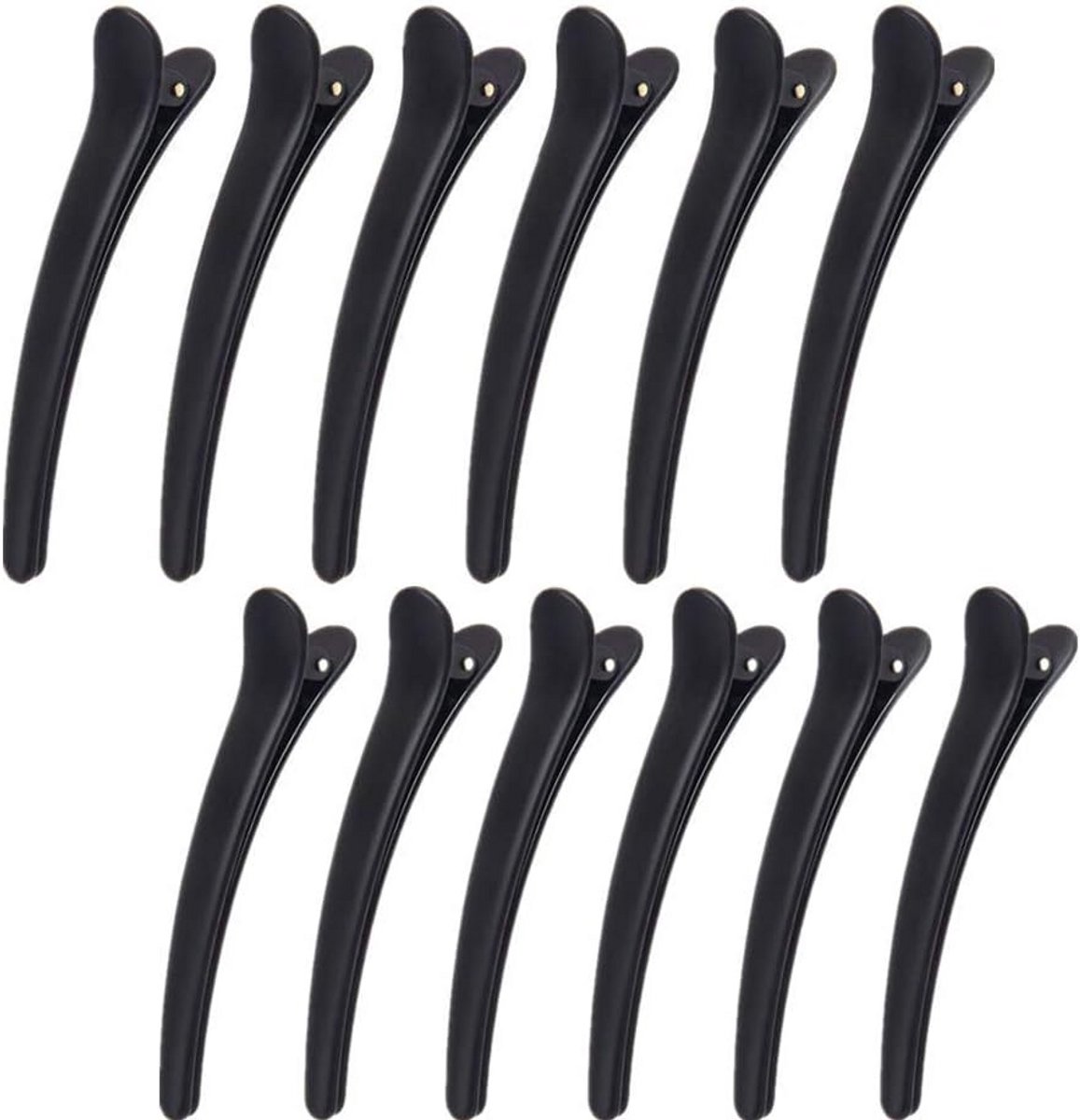 12 Stuks Professionele Gesegmenteerde Haarklemmen voor Kappers en Styling