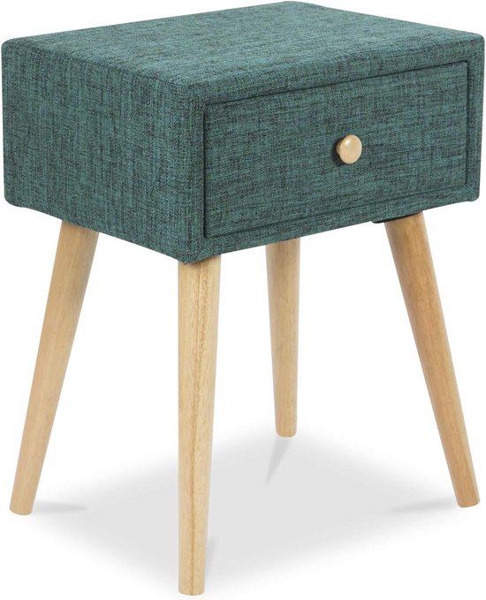 Nachtkastje wit, locker, met twee nachtkastjes, slaapkamer opbergkast, bijzettafel open opbergplank, 30 * 40 * 52 cm Gewicht 15 kg (kleur: met