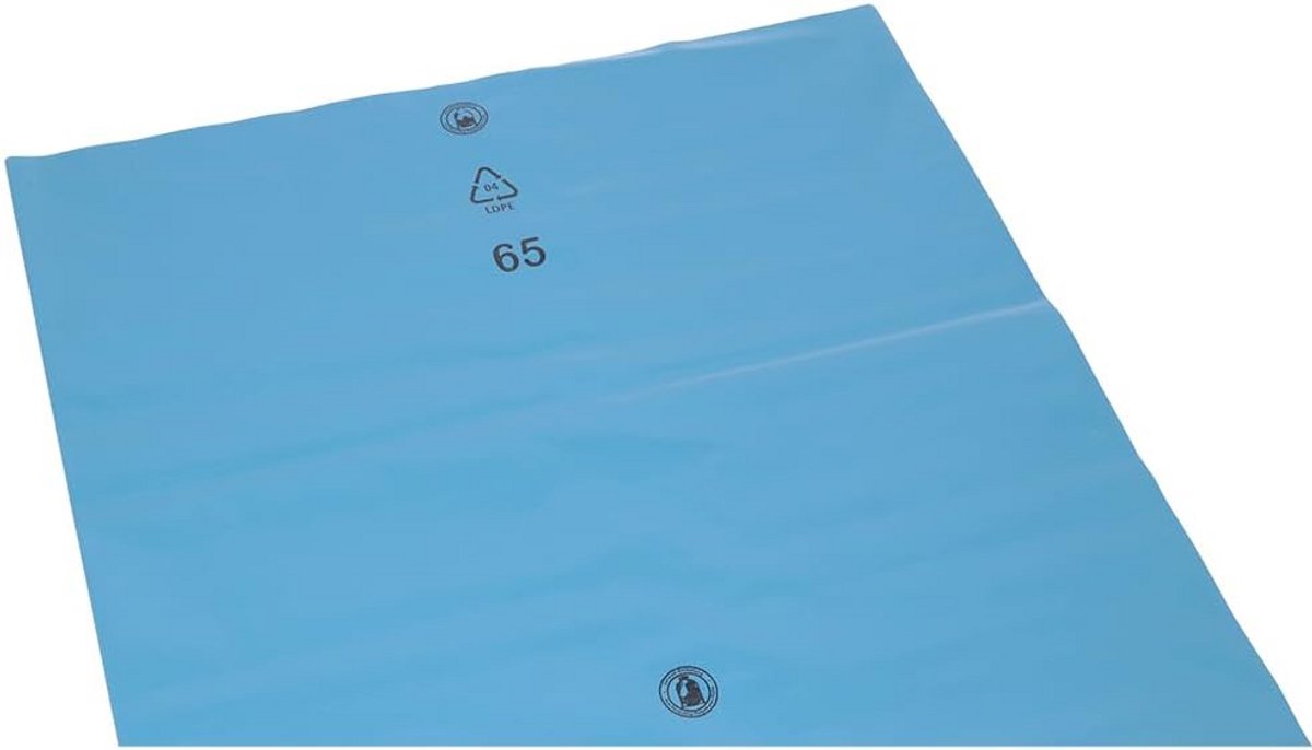 Extra Sterke Vuilniszakken 240L Blauw - 25 Stuks - Industriële Afvalzakken voor Zwaar Vuil