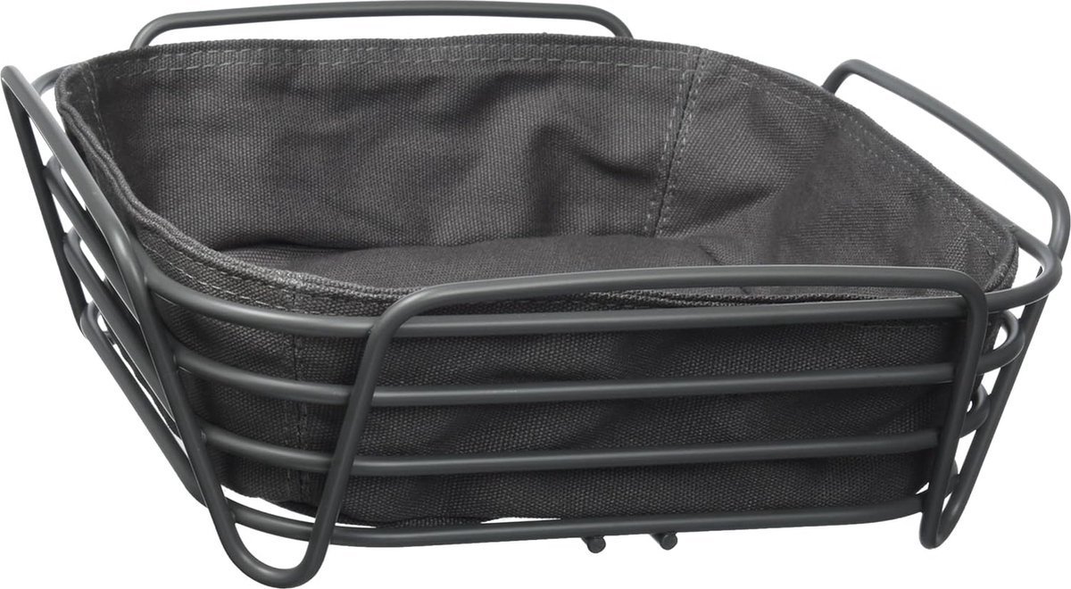 Stunq® broodmand maat L, vierkant, uitneembare stoffen tas, stijlvol design, 26 x 26 cm, kleur magneet