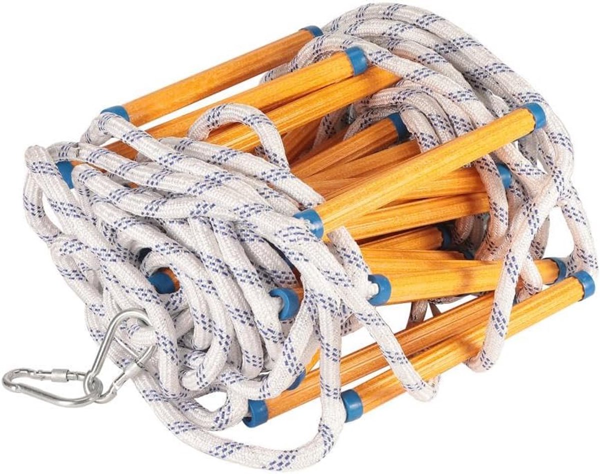 25 Meter Vluchtladder met Haken - Brandladder en Nooduitgang voor Balkon en Boomhut