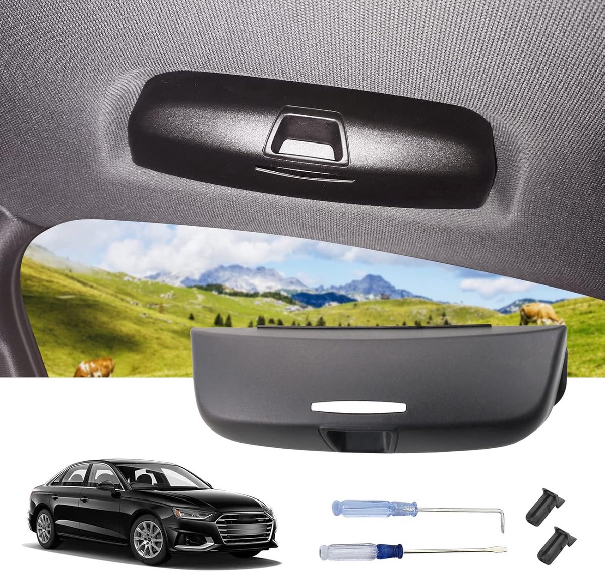 Universele Zonnebrilhouder voor Auto Interieur - Solide Brillen Etui