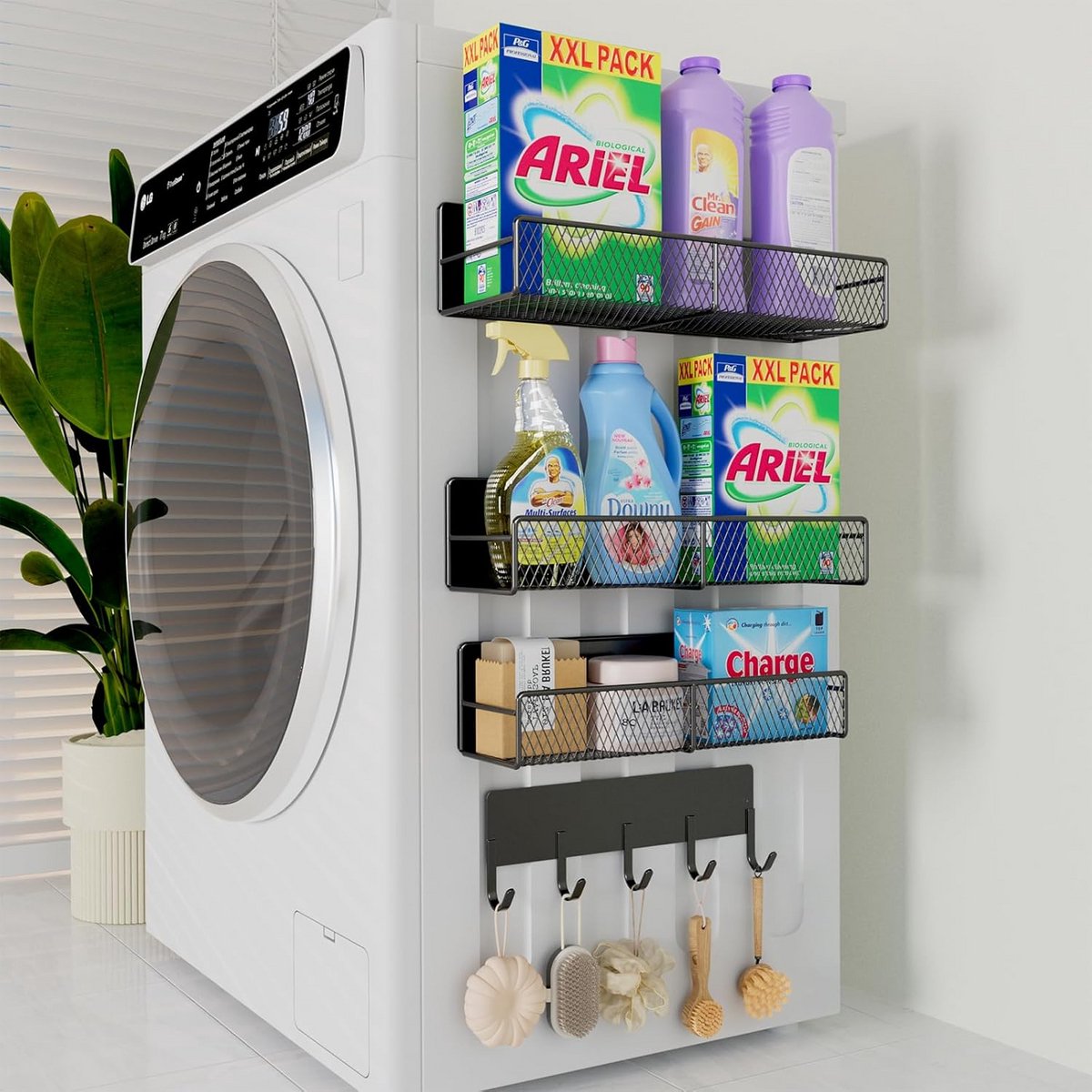 Set van 4 Magnetische Planken voor Wasmachine en Koelkast - Opslag Organizer