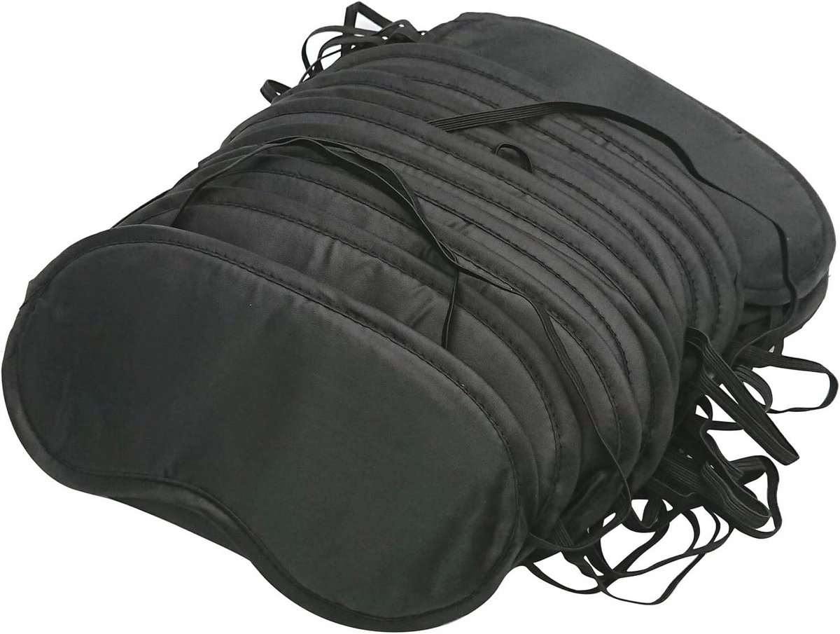 Oogmasker slaapblinddoek met neuskussen en elastische band 12 stuks