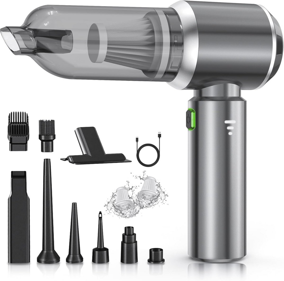 Draadloze Handstofzuiger 18000Pa - Mini Stofzuiger met Brushless Motor voor Thuis en Auto