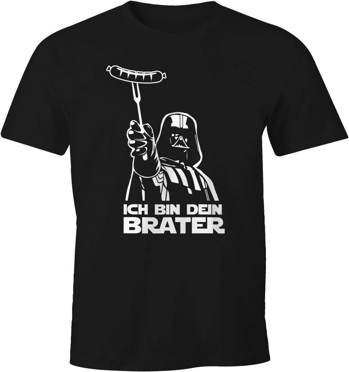 Grappig Heren T-shirt 'Ich Bin Dein Brater' - Ideaal voor BBQ & Grillen - Katoen Zwart