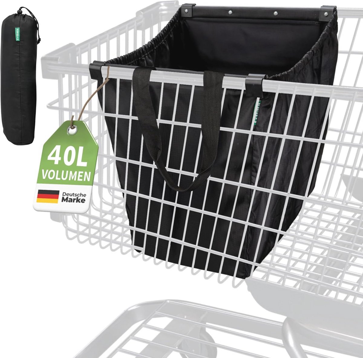 Opvouwbare boodschappentas met koelvak voor winkelwagens - Ideale shopper en koel tas