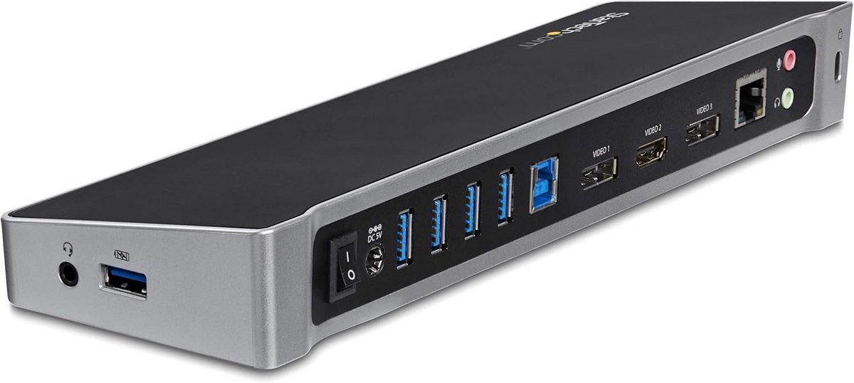 Universele USB 3.0 Triple Monitor Docking Station met 2x 4K DisplayPort & HDMI, USB Hub en Gigabit Ethernet
