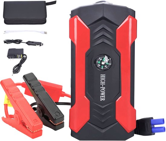 MAGICFOX Jumpstarter voor Auto-600A 15000mAh -Auto Accu Booster Starthulp met Powerbank, LED Zaklamp(Tot 6,0 liter benzine/3,0 liter diesel)