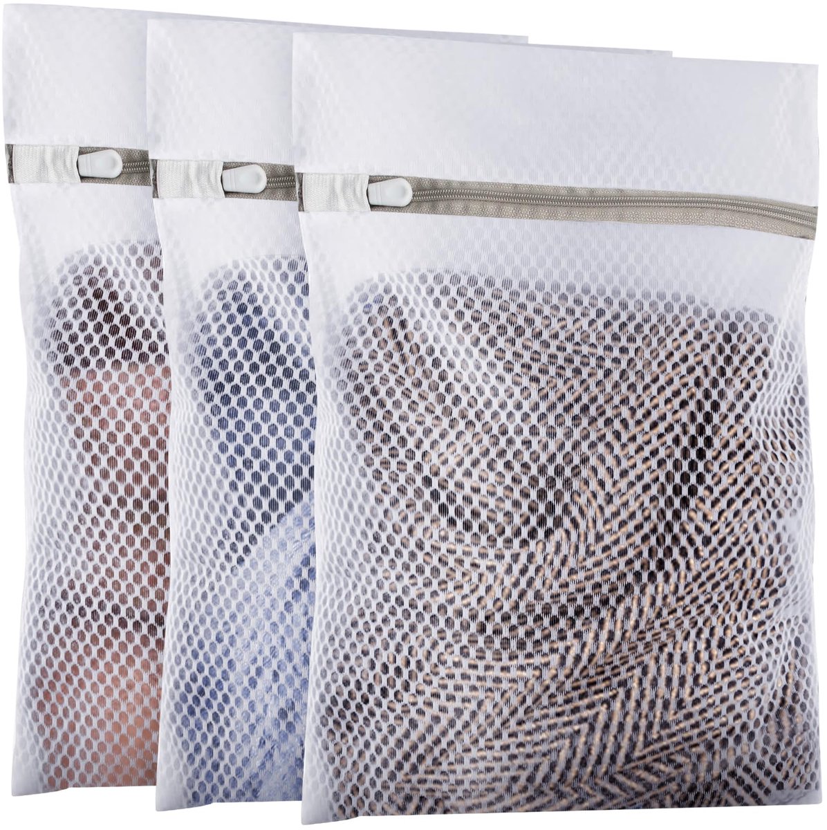 Unyqoos® Set van drie herbruikbare waszakken met ritssluiting voor kledingbescherming