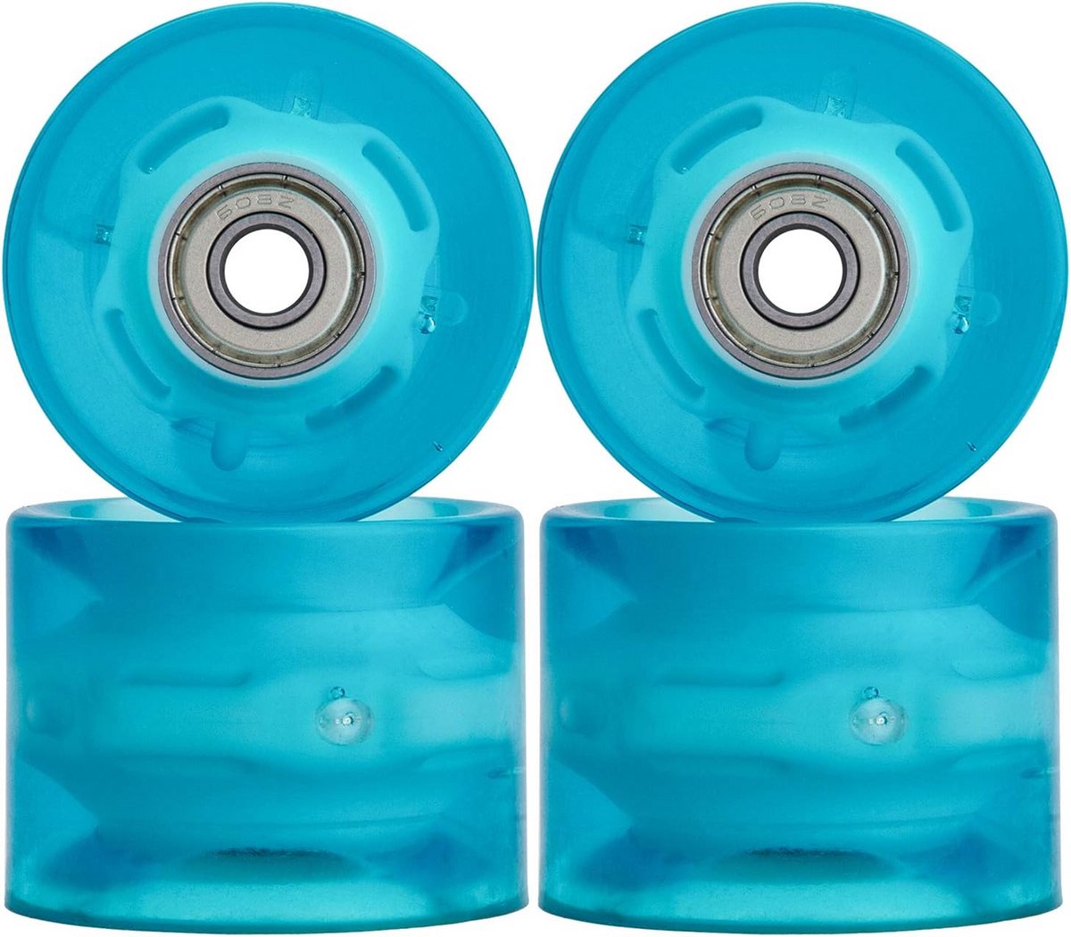 Verlichte Skateboard Wielen 60mm 78A met ABEC-9 Lagers voor Longboard en Cruiser