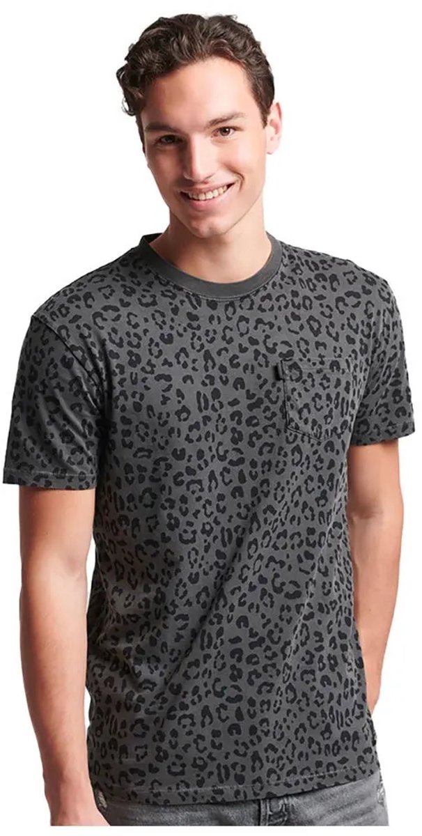 Superdry Vintage Pocket Aop T-shirt S Man Zwart