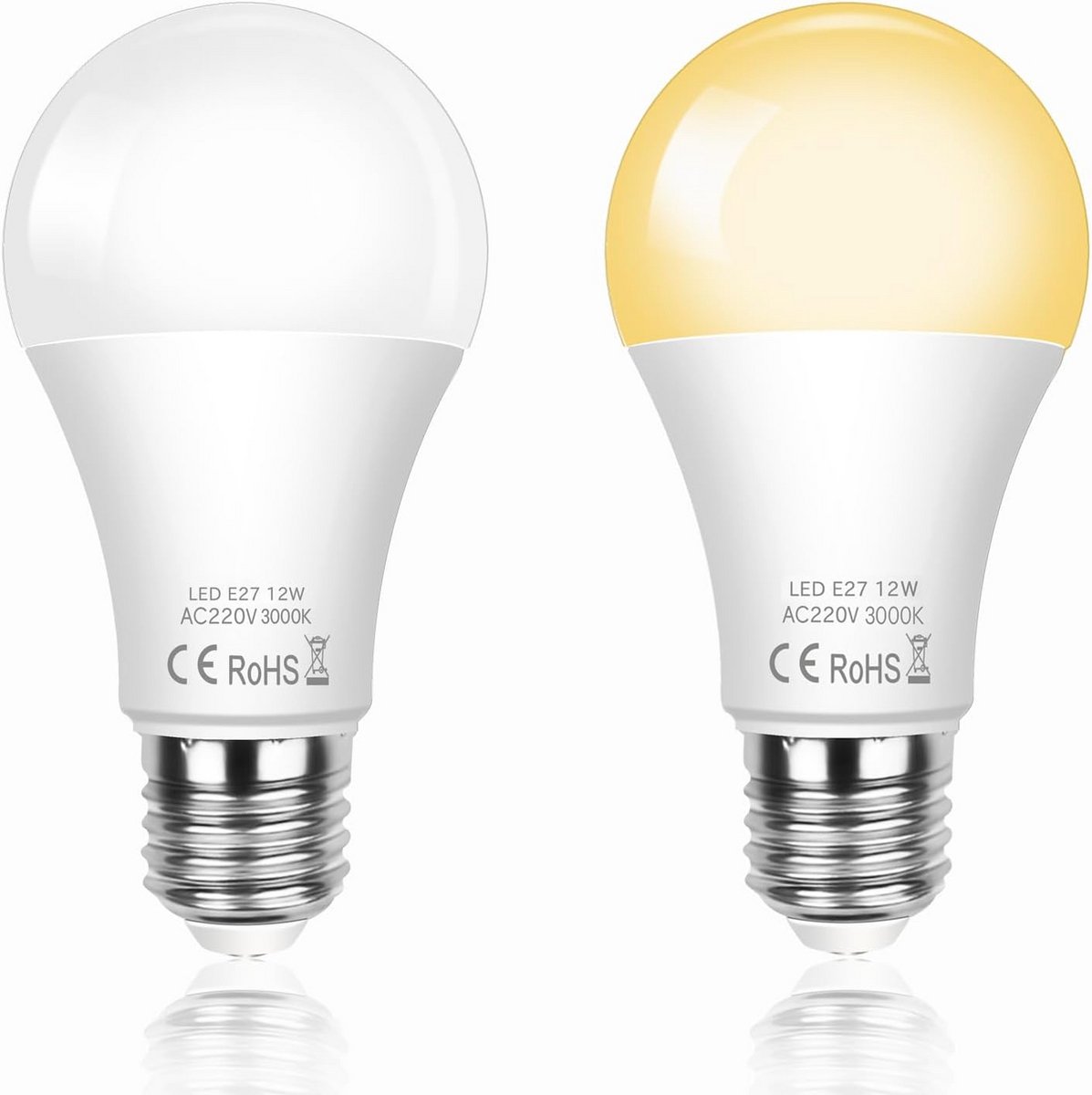 Ledlamp E27 A60 12W Warmwit 1200lm Niet Dimbaar voor Binnenverlichting - Set van 6