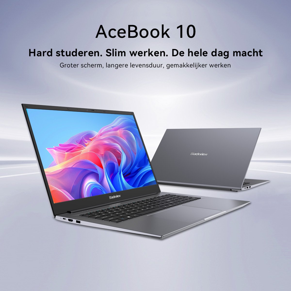 Blackview AceBook 10 Laptop - 18,5 inch Full HD - 16 GB DDR4 - 512 GB SSD Intel N150 - WiFi 6 Windows 11 Pro Notebook - Intel® Graphics - Grijs — afbeelding 3