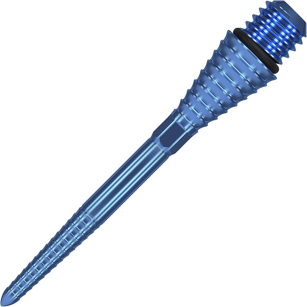 Conversiepunt Darts 30mm – Zachte Punt naar Stalen Punt – Gegroefd Blauw