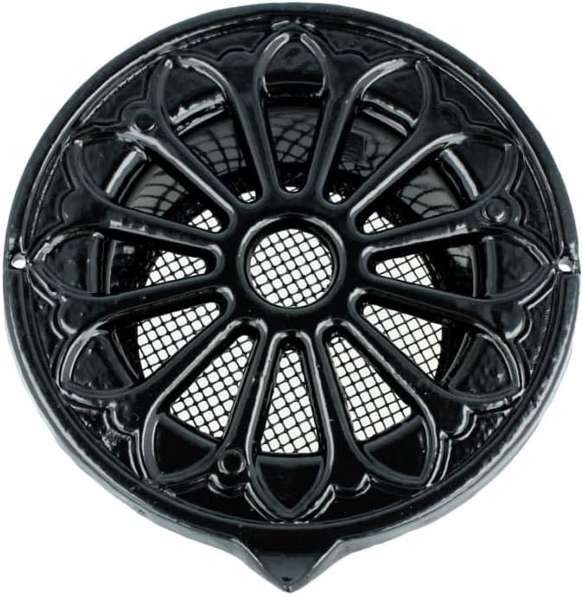 Nostalgisch Ventilatierooster met Insectenhor en Afdruiprand - Diverse Aansluitmaten