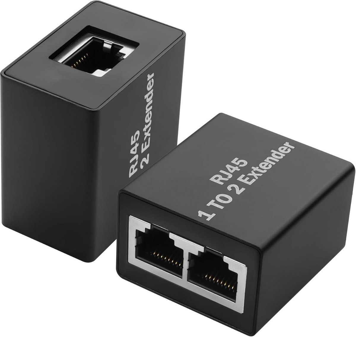 Ethernet Splitter Adapter 1 naar 2 RJ45 Netwerk Extender voor Cat5e/Cat6/Cat8