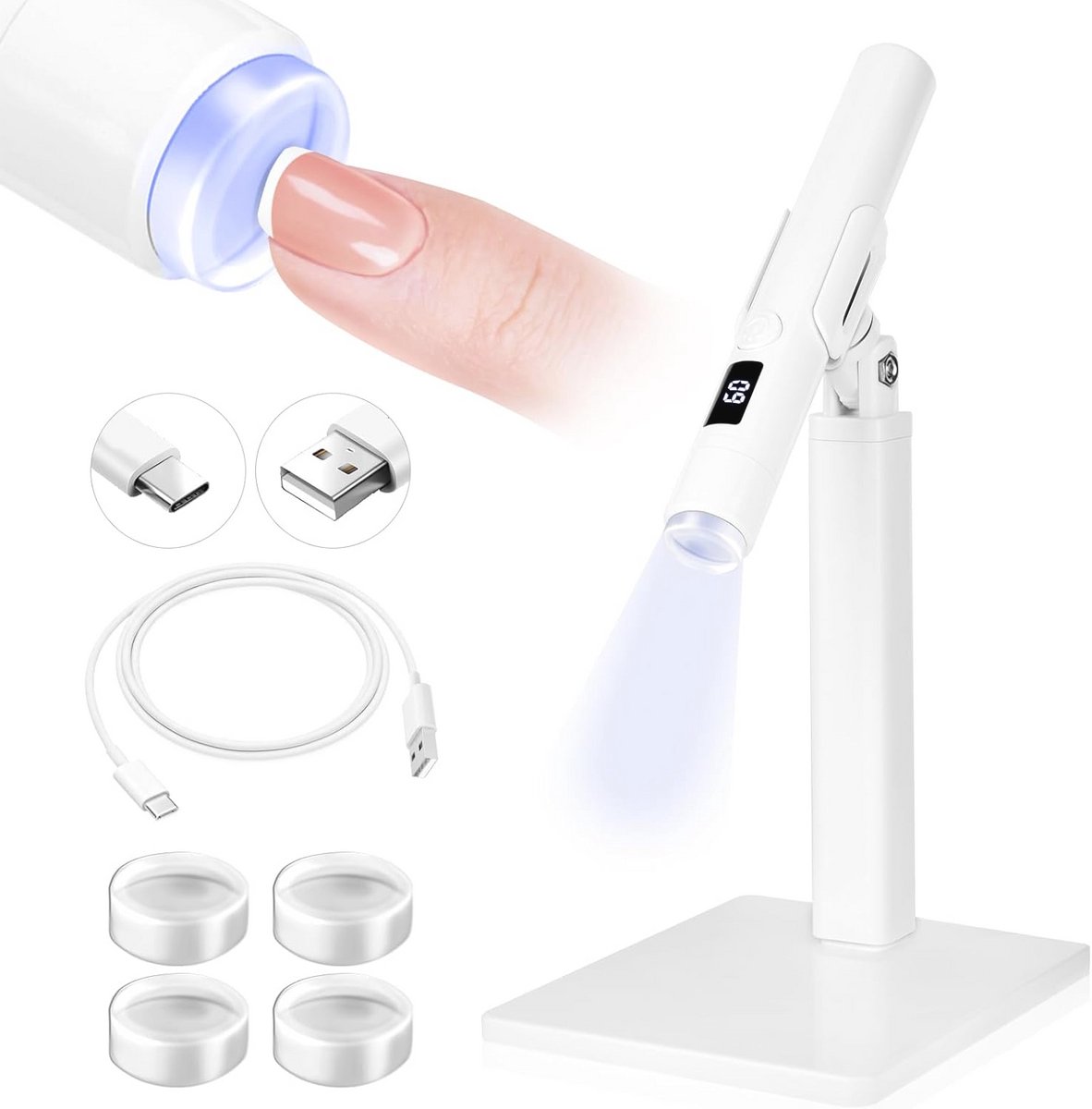 Draadloze U-V-lamp voor Gelnagels met Sneldrogende Functie