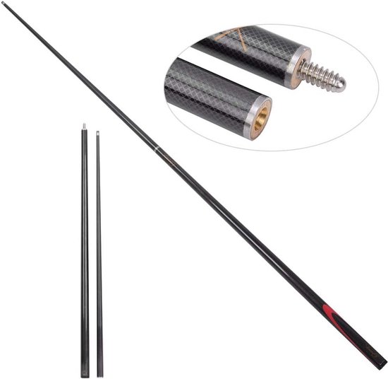 Combinatie Biljartkeus Set Zwart 8 Poolkeu Carbon Voor Snooker en Poolspel — afbeelding 5