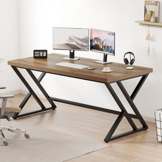 HOMIDEA OLIVIA Bureau pour ordinateur - Table de travail avec étagères