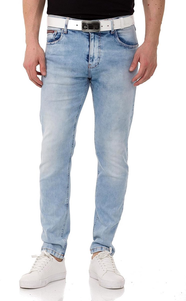 Heren Slim Fit Jeans Broek met Stretch Denim - Comfortabele Pasvorm