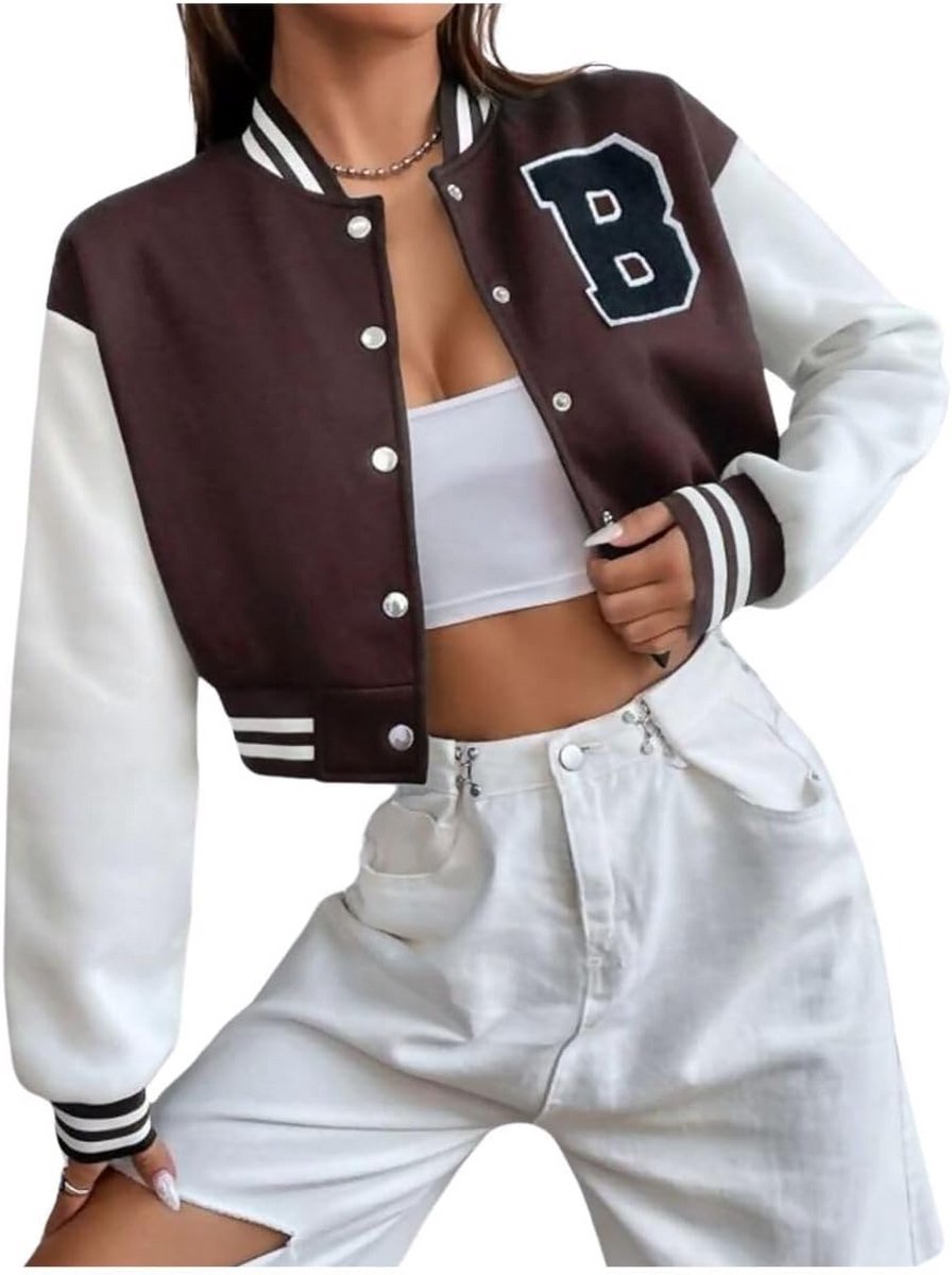 Dames Varsity Jacket Letterman Baseball Jas