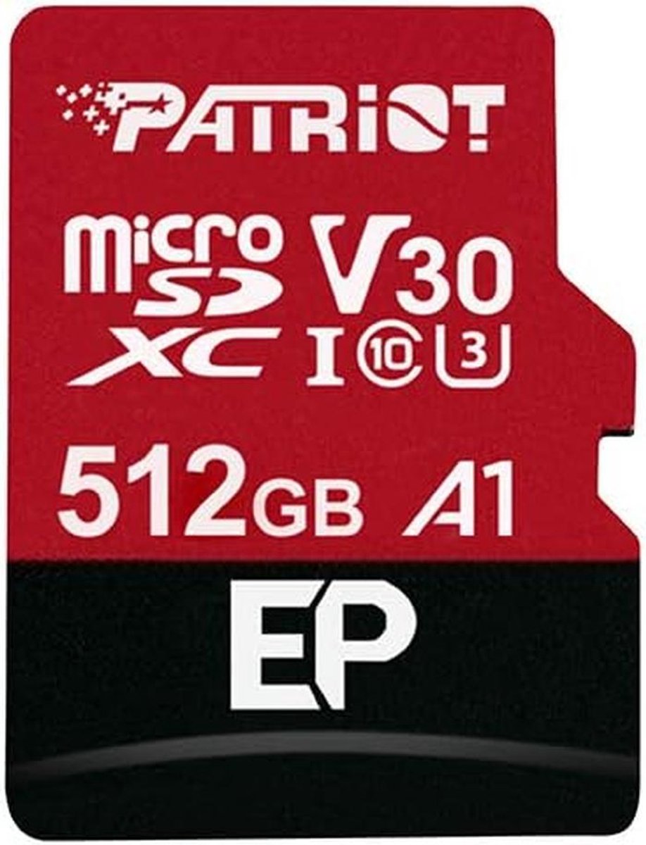 512 GB micro SD kaart voor Android - V30 A1 SDXC voor 4K Video opname